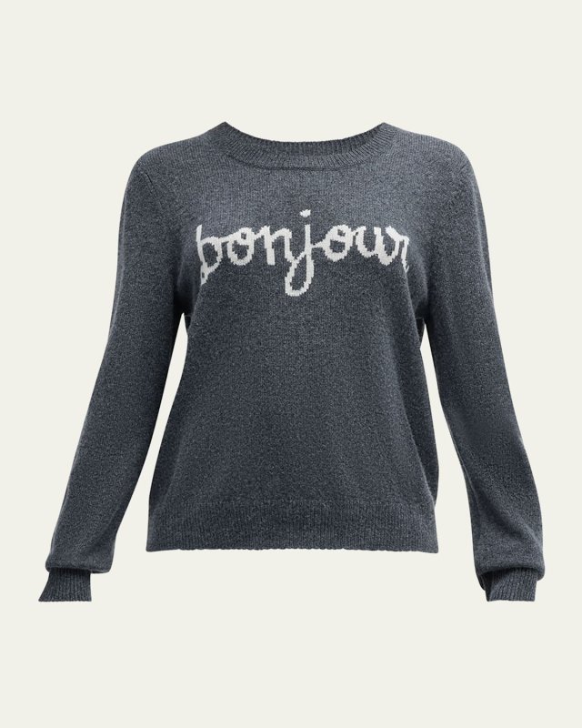 Bonjour Graphic Crewneck Sweater